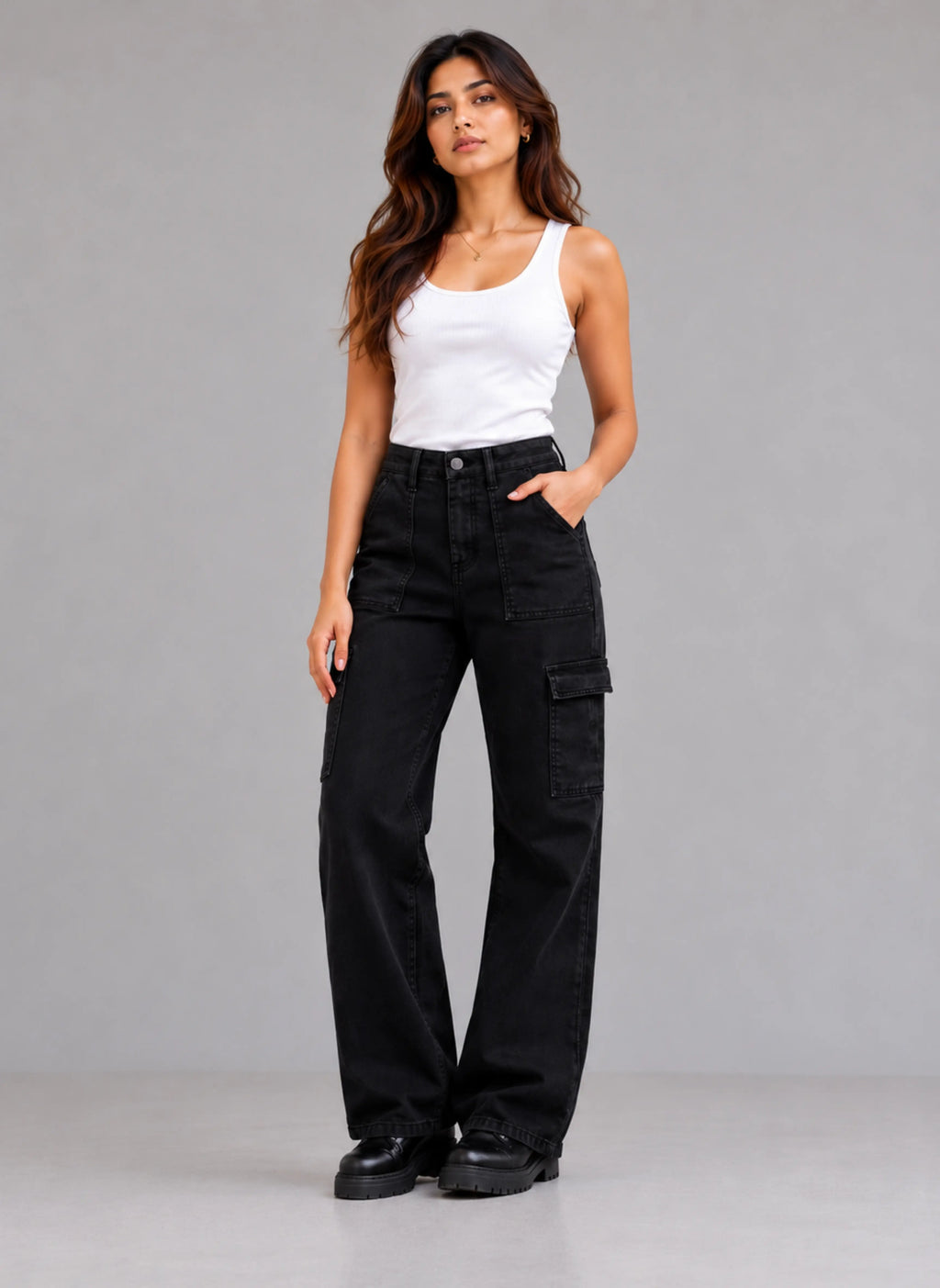 Eclipse Black Super Wide-Leg