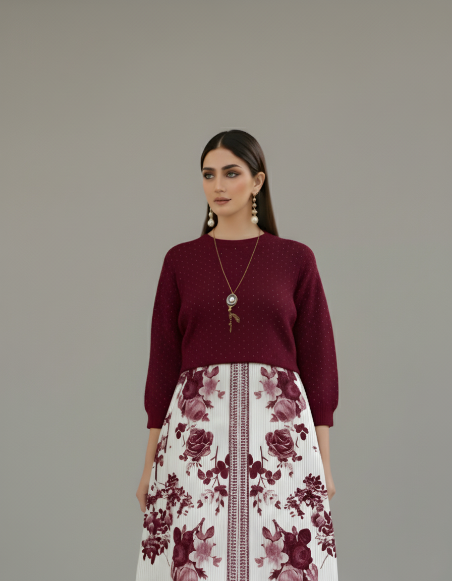 Crimson Bloom Maxi Dress
