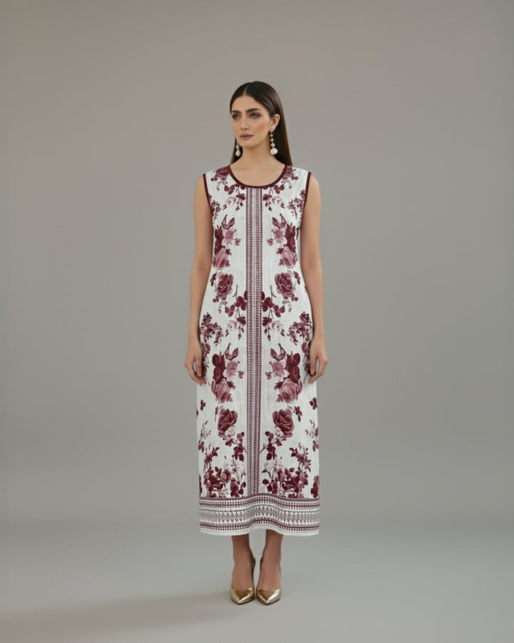 Crimson Bloom Maxi Dress