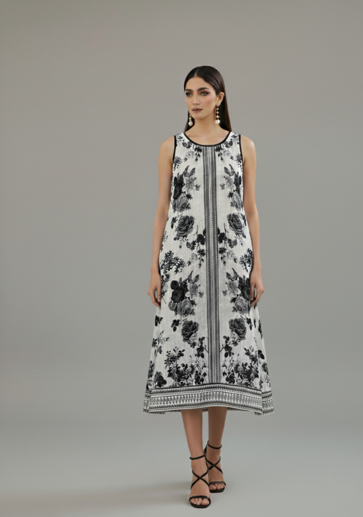 Midnight Contrast Maxi Dress