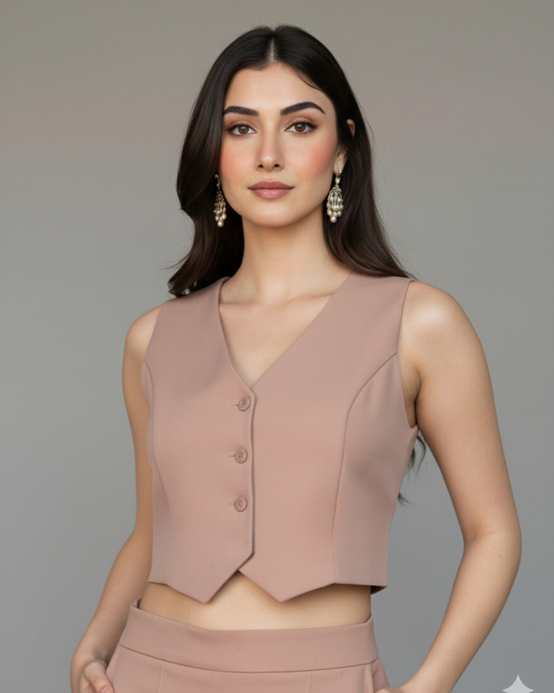 Nuvia - Blush Aura Waist Top Co-Ord Set