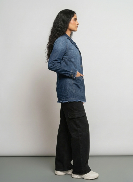 Midnight Outlaw Denim Shirt Jacket