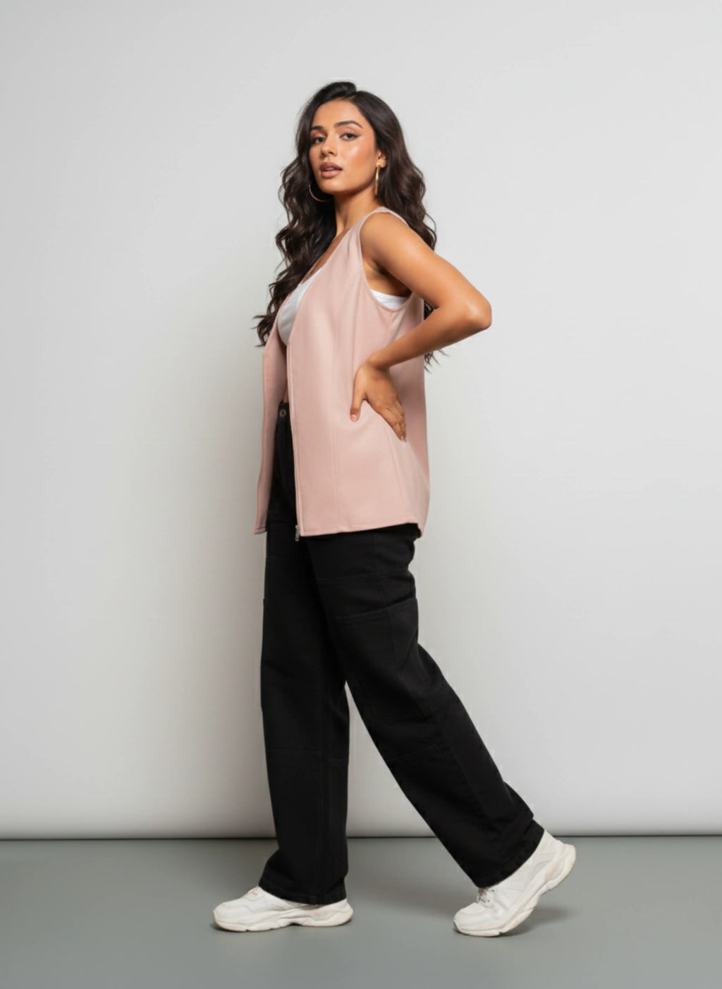 Blush Rebel Pink Denim Vest