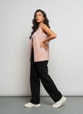 Blush Rebel Pink Denim Vest
