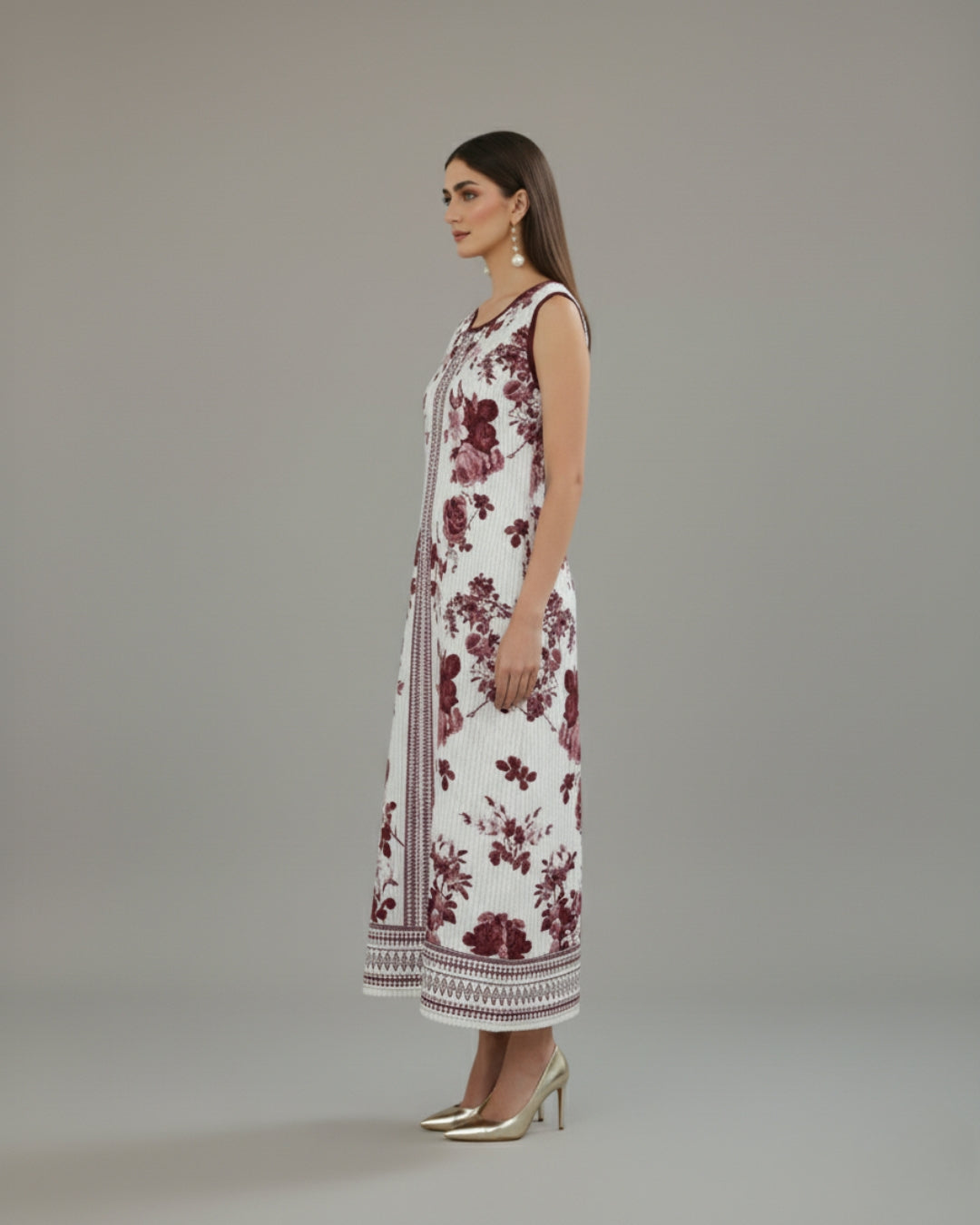 Crimson Bloom Maxi Dress