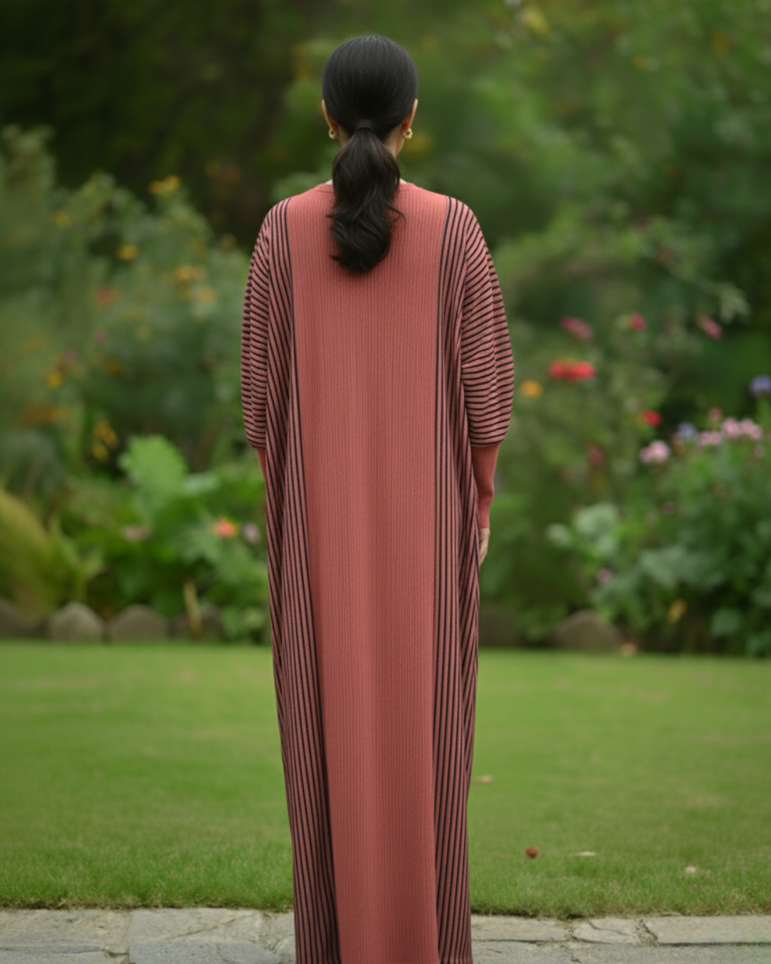 Velvet Bloom Abaya Set