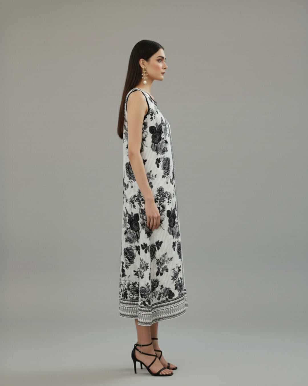Midnight Contrast Maxi Dress