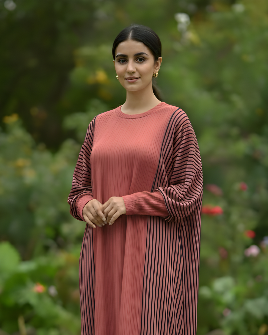 Velvet Bloom Abaya Set