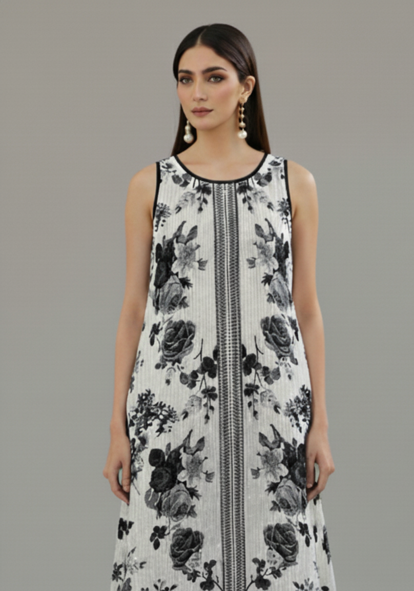 Midnight Contrast Maxi Dress