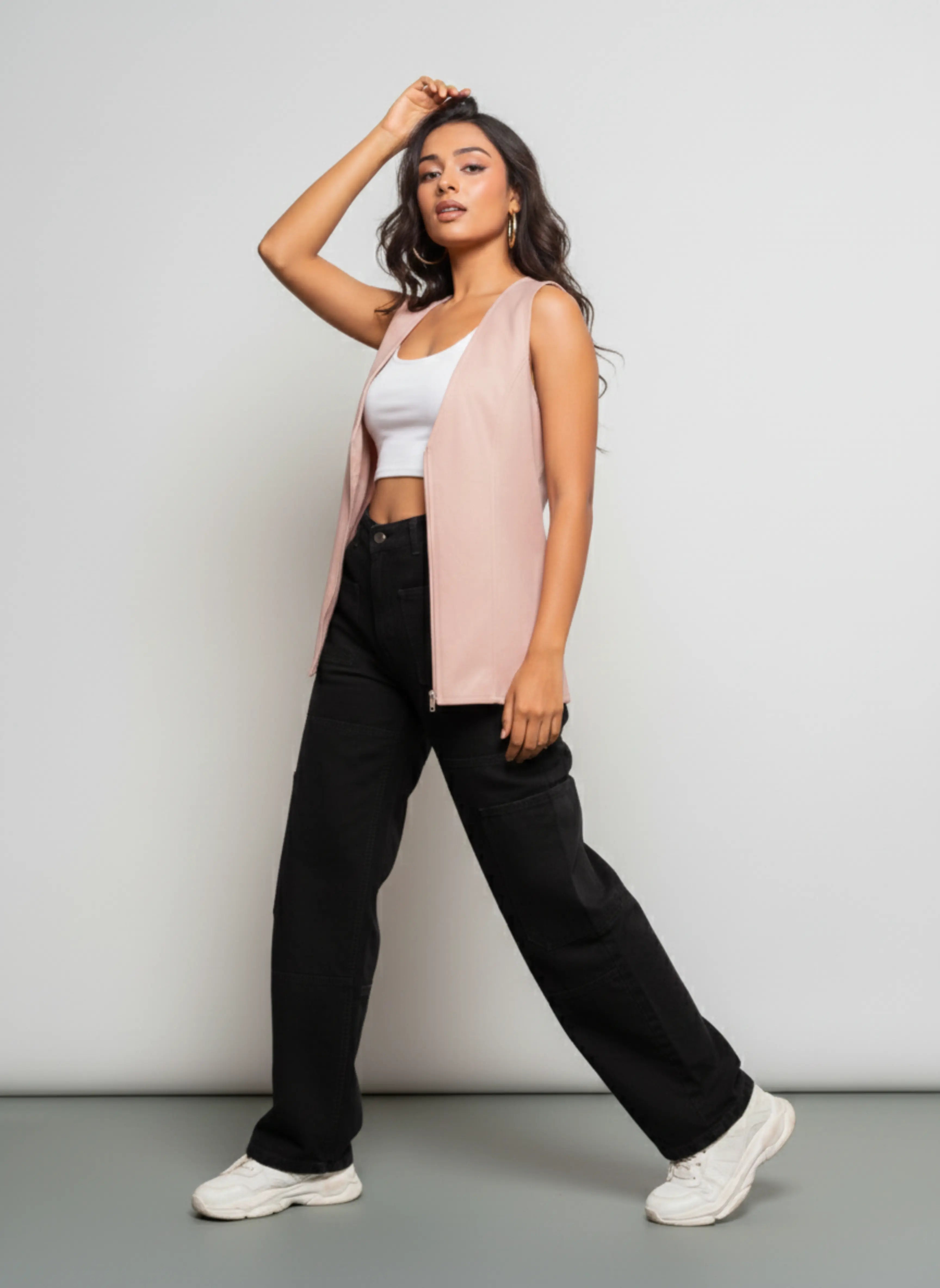 Blush Rebel Pink Denim Vest