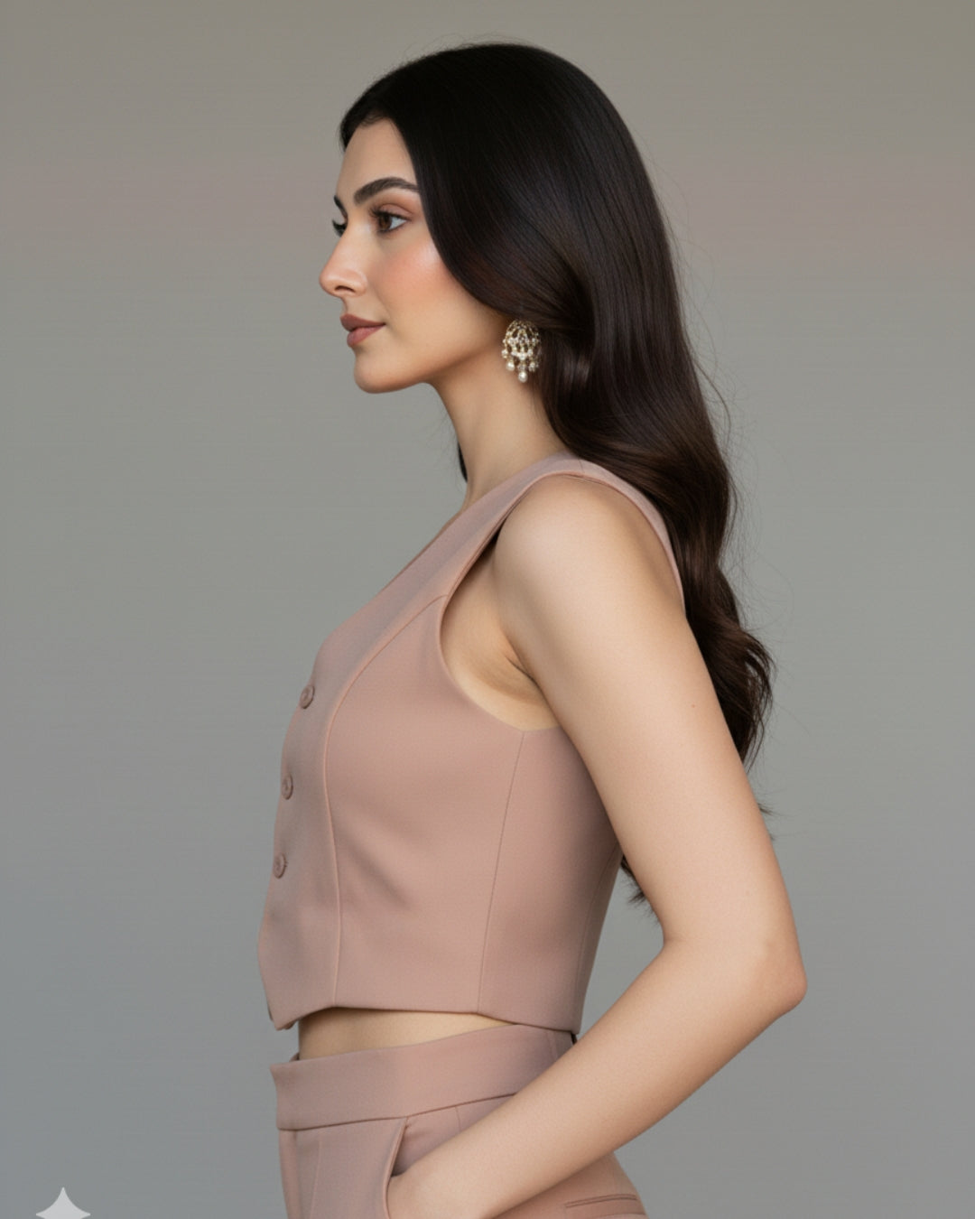 Nuvia - Blush Aura Waist Top Co-Ord Set