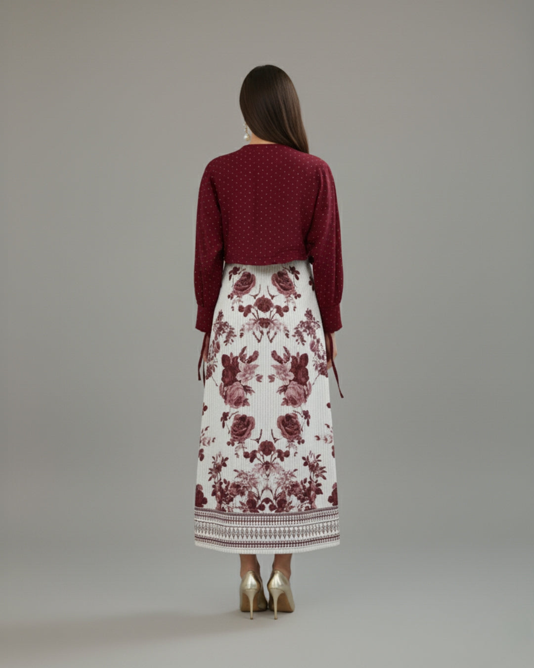 Crimson Bloom Maxi Dress