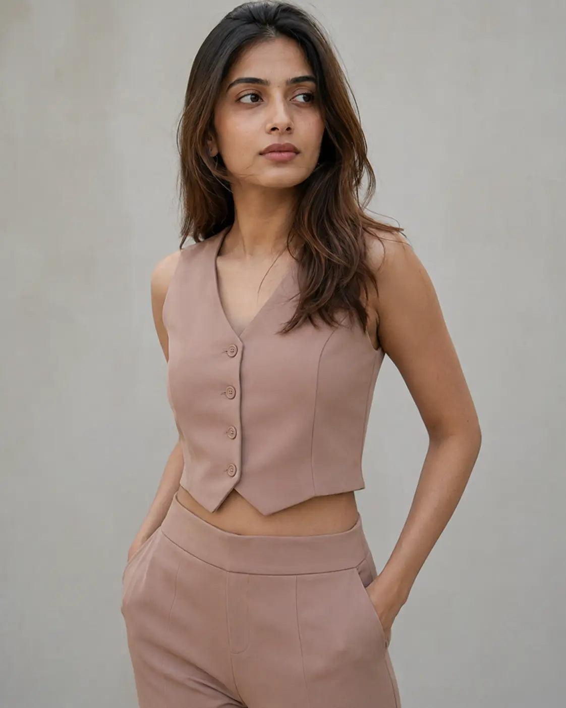 Nuvia - Blush Aura Waist Top Co-Ord Set