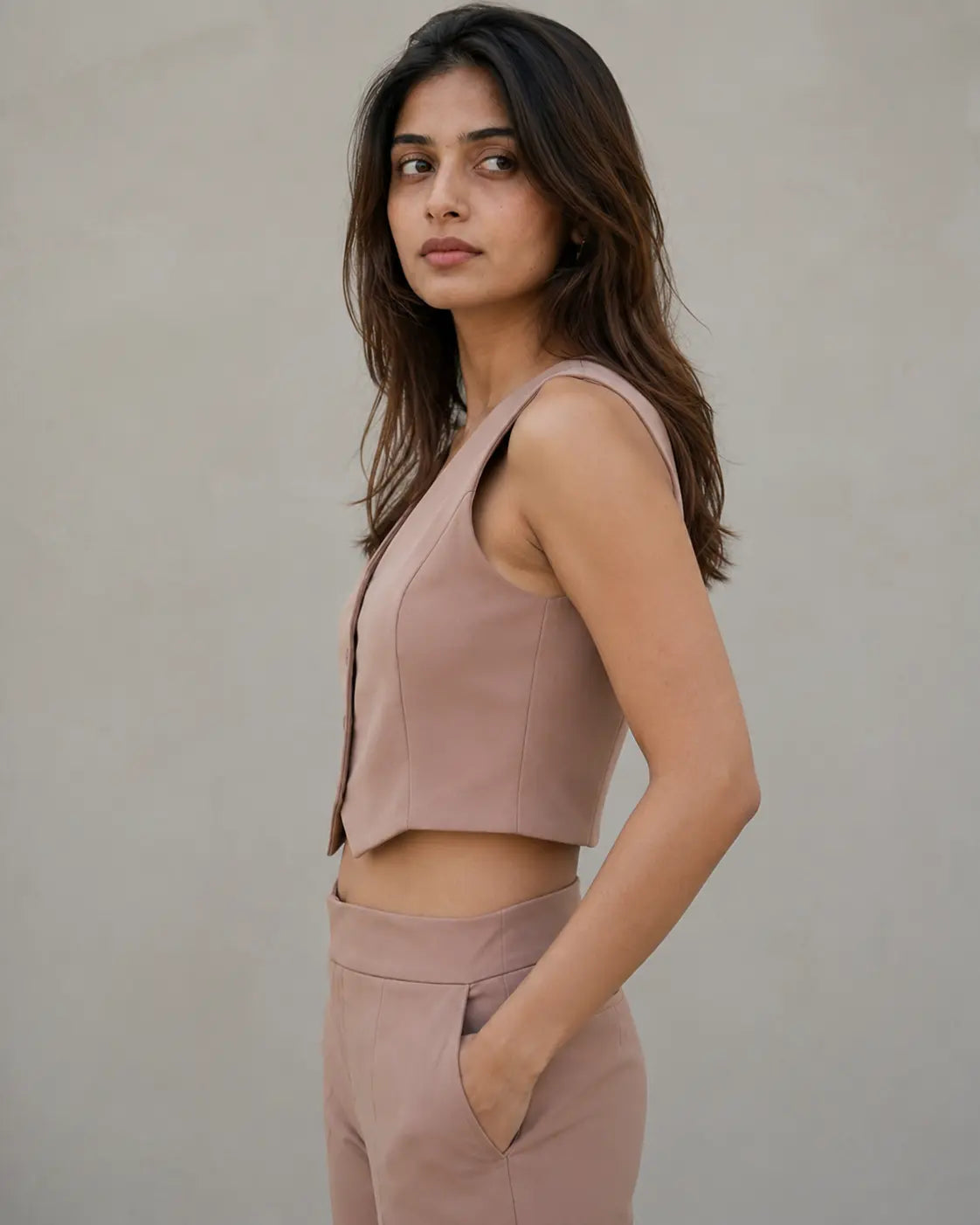 Nuvia - Blush Aura Waist Top Co-Ord Set