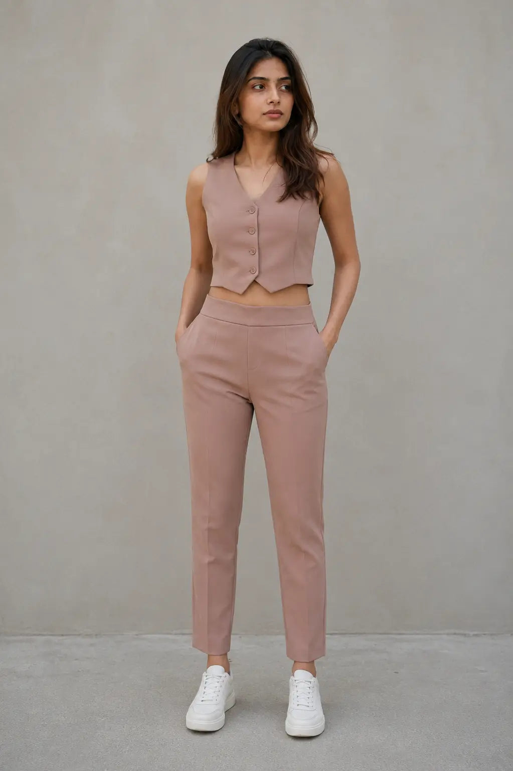 Nuvia - Blush Aura Waist Top Co-Ord Set