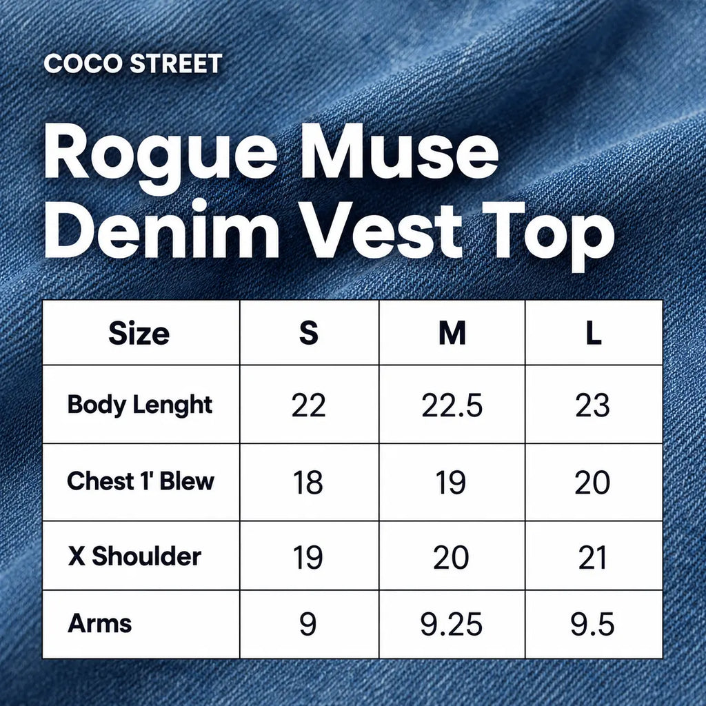 Rogue Muse Denim Vest Top