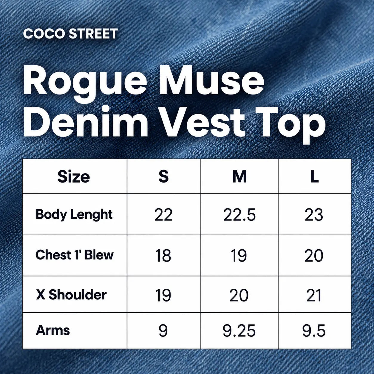 Rogue Muse Denim Vest Top