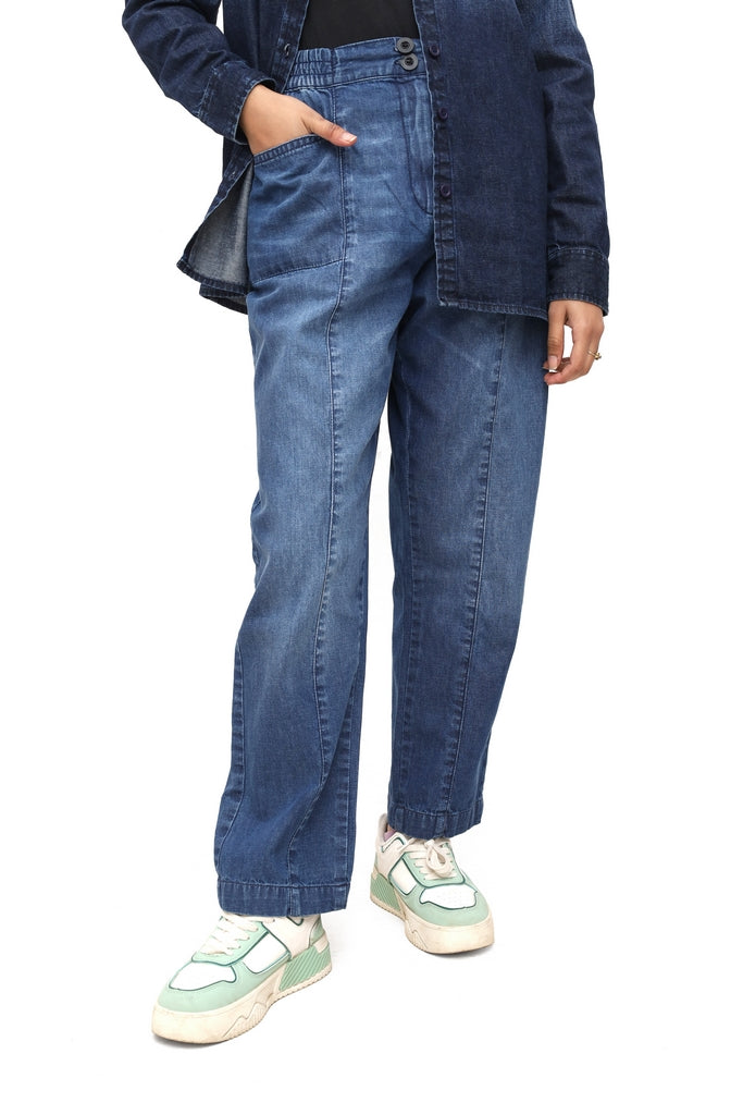 Marie Blue Denim Trouser