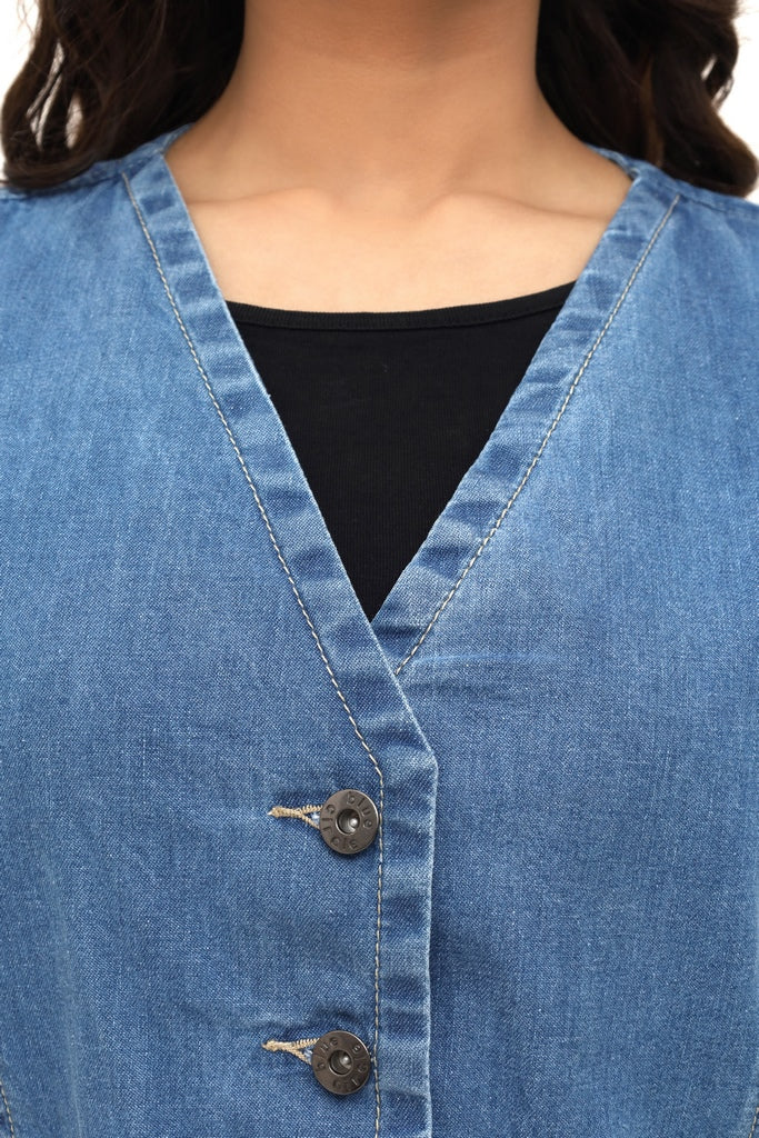 Rogue Muse Denim Vest Top