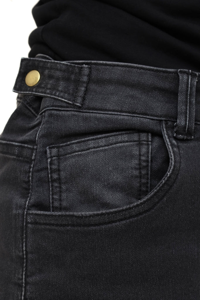 CoCo Street Eclipse black high-rise wide-leg denim trousers