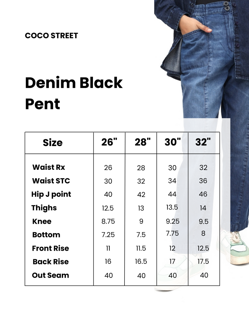 Marie Blue Denim Trouser