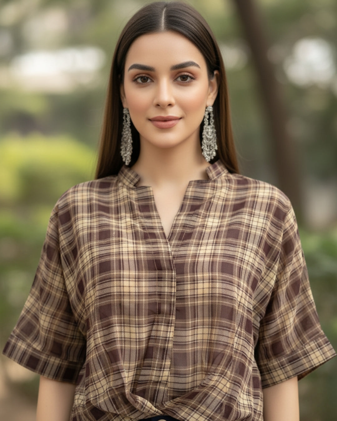 Mocha Grid Shirt
