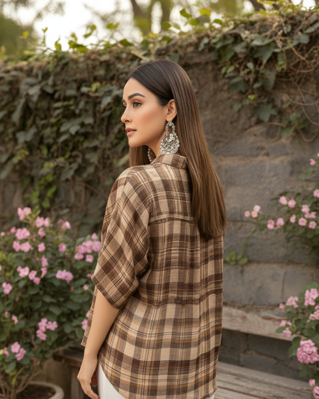 Mocha Grid Shirt