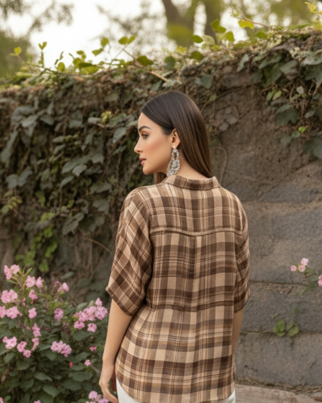 Mocha Grid Shirt