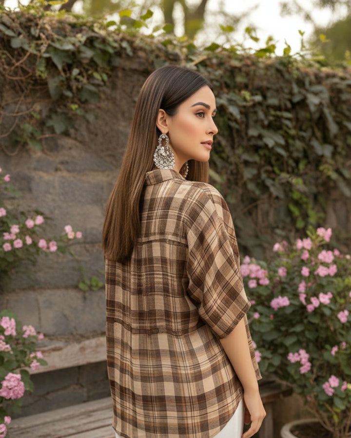 Mocha Grid Shirt